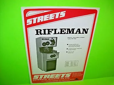 Streets Automatic RIFLEMAN Vintage Original Arcade Game Flyer Shooting Rifle Gun • $30.60