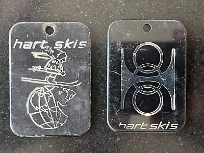 Two Hart Ski Key Chains Vintage 1970's Black Plastic Used • $4.99