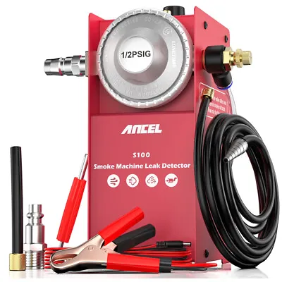 ANCEL S100 EVAP Smoke Machine Car Leak Diagnostic Tool Vacuum Pipe Leak Detector • £74.99