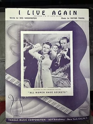 1939 Movie Sheet Music ALL WOMEN HAVE SECRETS • $8