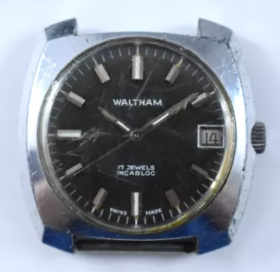 Vintage Waltham Swiss Made Manual Wind 17J Wrist Watch W/Date Runs Lot.eo • $29.99