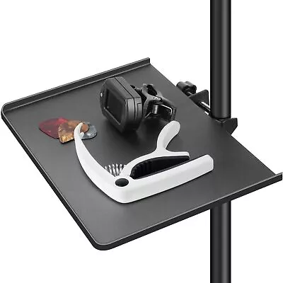 Music Stand Clamp-on Tray Rack Holder Microphone Stand Shelf Adjustable Metal • $15.37