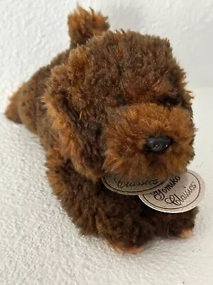 NWT Russ Berrie Yomiko Classics 12  Brown Poodle Laying Down Beanbag Plush 35956 • $19.99