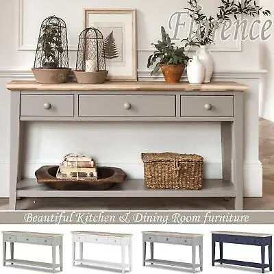 Console Table Wooden Side Hall Table 3 Drawers Shelf Florence Kitchen Furniture • £249.99