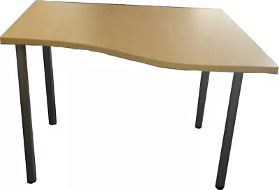 Lanyon Wave Student Laptop 1000mm Desk - Right Or Left Hand Beech Or Maple • £145.99