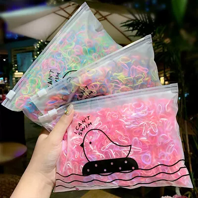 1000pcs Hair Ties Elastics Ponytail Bands Scrunchies Tiny Mini Rubber Girls • $1.08