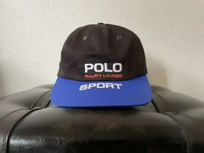 POLO SPORT RALPH LAUREN Cap Hat Men Black Blue Cotton Vintage 90's From Japan • $1356.91