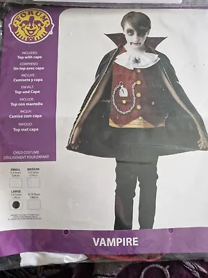 Vampire Costume Aged 7-8 • £6