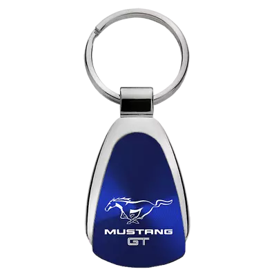 Mustang GT Blue  Teardrop Key Fob Logo Key Ring Official Licensed • $15.95