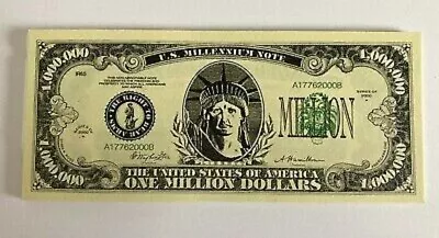 One Million Dollar Note $1000000 On Quality Paper - In Stock • £3.75