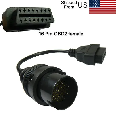 $13.99 • Buy 1x OBD2 38 To 16 Pin Adaptor Diagnostic Lead Scanner Cable For Mercedes Benz 