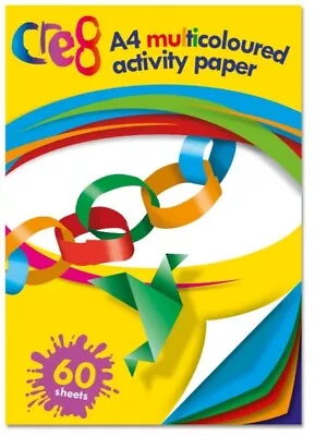 A4 Multi Colour Activity Paper Pad Drawing Art Create Make Scrap Book Craft Card • £2.99