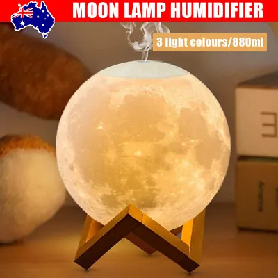$22.95 • Buy 880ML Air Humidifier Essential Oil Aroma Diffuser Ultrasonic Moon Night Light AU