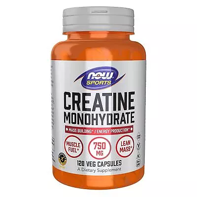 NOW FOODS Creatine Monohydrate 750 Mg - 120 Veg Caps • $15.19