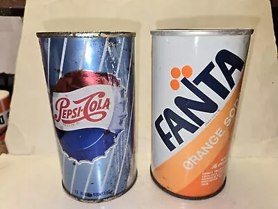 2 Vintage Soda Cans50s/60's Pepsi-Cola70's Sealed Fanta Orange • $25