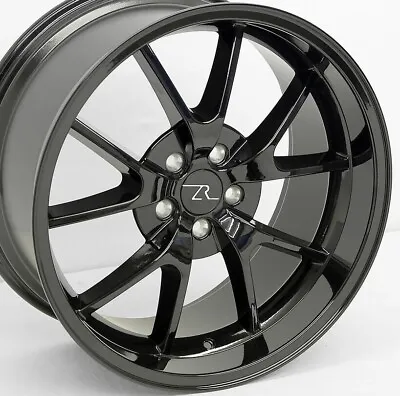 20  Full Black FR500 Style Wheels Staggered 20x8.5 20x10 5X114.3 Mustang 05-23 • $899