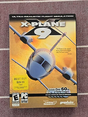 X-Plane 9 (PC Windows DVD) Flight Simulator Video Game  • $29.99