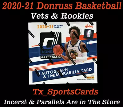 2020-21 Donruss Basketball🏀Rookies & Vets🏀Complete Your Set🏀Update 9/24 • $1