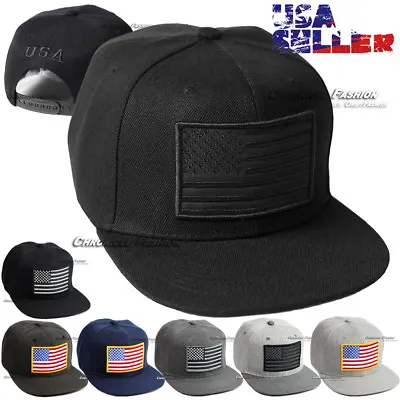 USA Baseball Cap American Flag Hat Army Snapback Adjustable Patriotic Flat Men • $12.95
