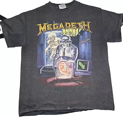 Vintage 1991 Megadeth Rust In Peace Tour Concert T Shirt Size M Mega Death 90s • $149.97