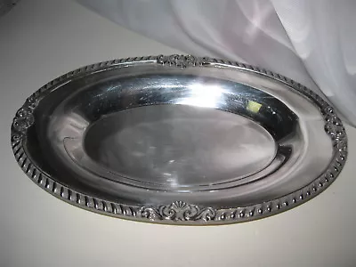 Vintage EPCA Bristol Silver Plate By Poole Oval Serving Tray 12  X 7 3/4  • $34.95