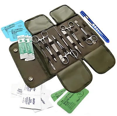 U.S. Military Style Emergency Survival Kit - Stop The Bleed Kit 32 PC - GREEN • $19.99