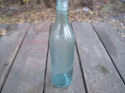 Vintage Clicquot Club Bottle Embossed Raised Lettering Blue Glass • $12