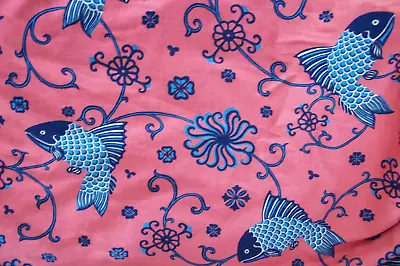 Queen Custom Made Bedskirt~Fabulous Fish~Pleat Corners/Center~20  Drop • $110