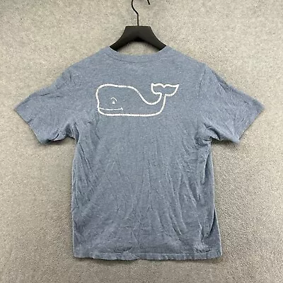 Vineyard Vines T Shirt Boys Size Large 16 Blue Short Sleeve Pocket Whale Logo • $13.90