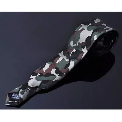 Men Skinny Camouflage Slim Narrow Necktie Wedding Party Business Formal Neck Tie • $9.99