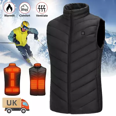 Electric USB Heated Vest Jacket Warm Up Heating Pad Cloth Keep Warm Body Warmer • £19.99