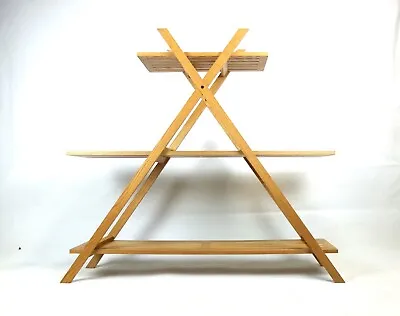 Vintage 80’s Habitat Oak Ladder Rack Shelving • £139