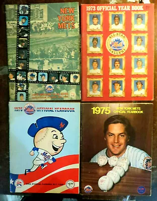 Lot Of 4 New York Mets Yearbooks 1970 1973 1975 & 1976 • $95.50