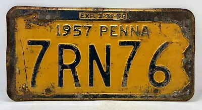 Old 57 PA. Rat Rod Vintage 1957 Pennsylvania Automobile License Plate 7RN76 • $9.99