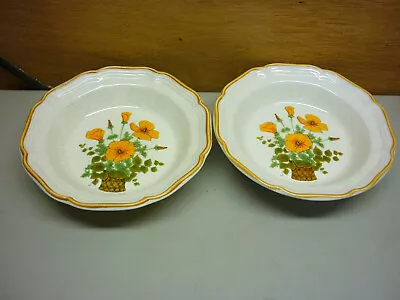 Mikasa Set Of 2 Garden Club Petunias Bowls 8-1/2  EC401 • $10