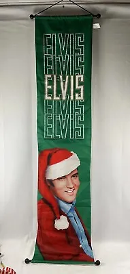 Elvis Christmas Banner Lights Music Christmastime Pretty Baby 58”x 13.5” Works!! • $55