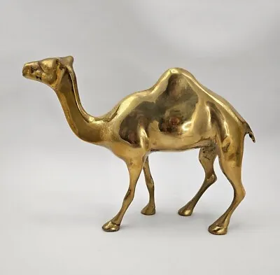 $28.80 • Buy Vintage MCM Solid Brass Dromedary Desert Camel Figurine Statue 