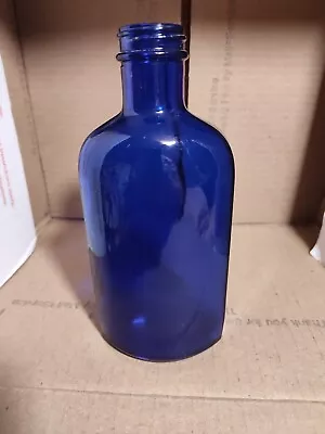 Vintage Cobalt Blue Bottle 7  Tall Blue Coral Compackage Embossed On Bottom • $20.33