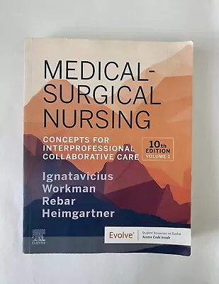 Medical-Surgical Nursing 10th Edition Textbook  Volume 1 Only • $29.99