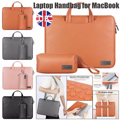 Waterproof Leather Case Handbag Cover For MacBook Air Pro 13 14 15 16 In Laptop • £24.59