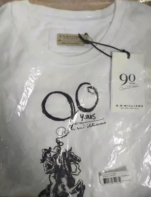 Ladies RM Williams 90 Years T-Shirt Size 8 Brand New White RRP $99 • $44