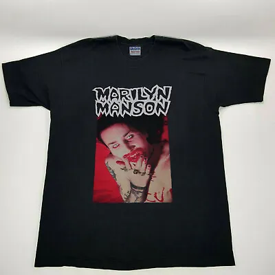 Limited Marilyn Manson I Am The God Of Fck Gildan Logo Rock T-shirt • $32.99