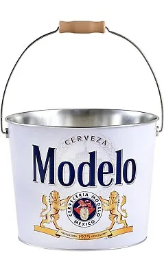 Modelo Beer/Ice Metal Bucket With Wire Handle White • $14.99