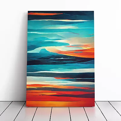 Abstract Sunset No.3 Canvas Wall Art Print Framed Picture Home Office Decor • $31.05