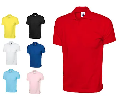 £7.95 • Buy Mens 100% Cotton Jersey Pique Polo T Shirt Size XS To 3XL SPORTS WORK & CASUAL