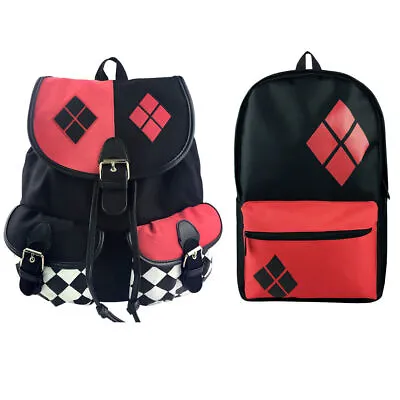 Cosplay Suicide Squad Harley Quinn Schoolbag Superhero Comics Knapsack Backpack • $28.60