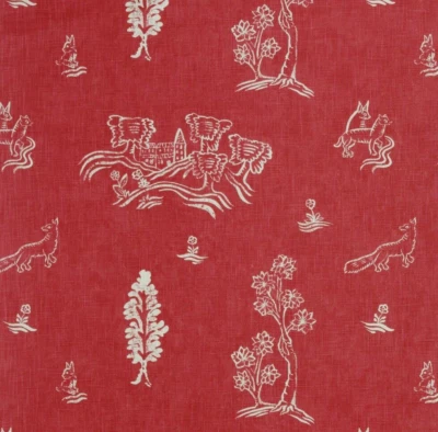 £24.95 • Buy Andrew Martin Fabric  Friendly Folk  90 X 145 Cm, Ideal For Cushions/lamps, Red