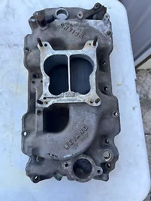 396 427 454 Chevy Big Block Vintage Weiand 2p-180 Intake Manifold BBC • $225