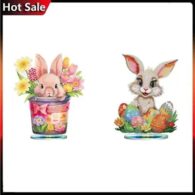 DIY Diamond Painting Desktop Ornaments Kit For Office Decor (Easter Egg Bunny) • £24.15