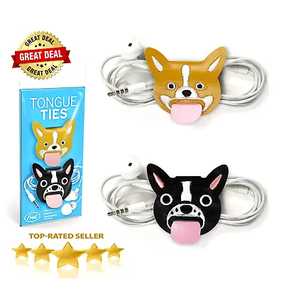 £3.75 • Buy  Bulldog Fred Dogs Novelty Tongue Ties Phone USB/Headphone Cables ✨✨GREAT ITEM✨✨